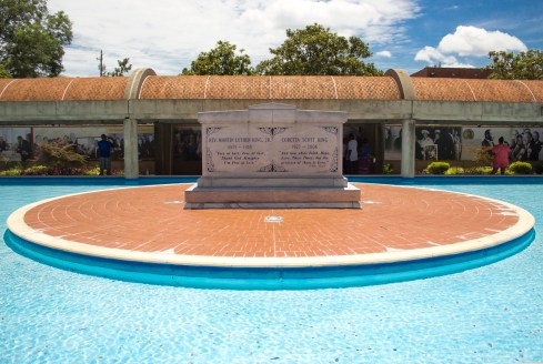 The resting site of Dr. King and Mrs. King.