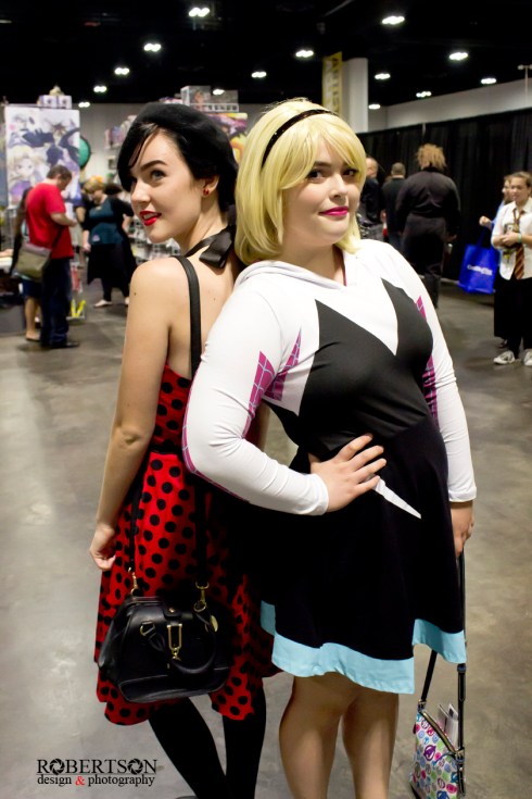Ladybug and Spider Gwen by @floating_lights and @sabrinaleecupcake