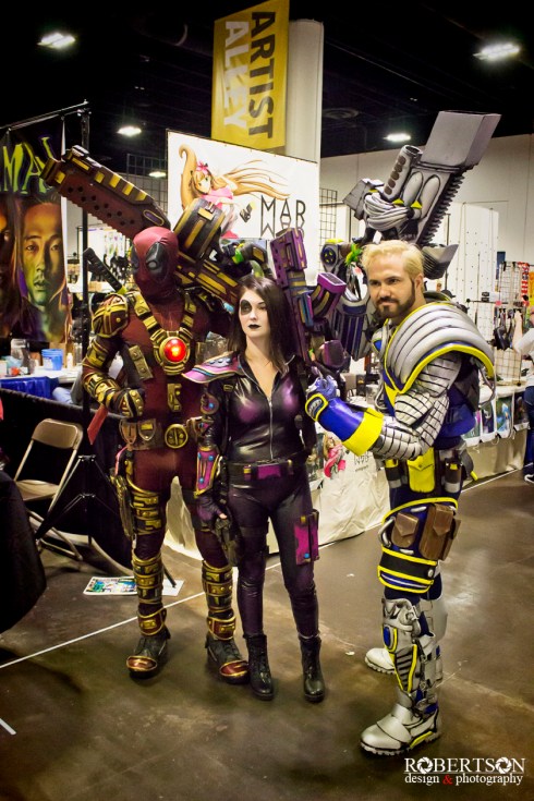 Awesome Deadpool, Domino, and Cable cosplay by @legend_cosplay